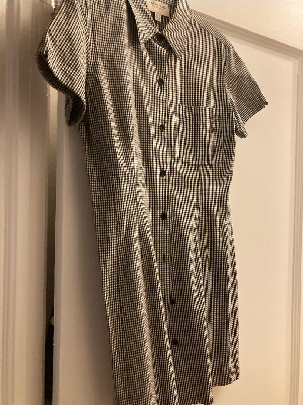 Emmanuel by Emmanuel Ungaro black and white checked short sleeved dress
1990s